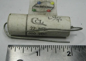 Condensador de carcasa de cerámica CCL .22uF 600VDC 0.22 64L6-5 - NOS Cantidad 1  - Imagen 1 de 2