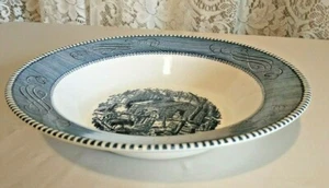 VINTAGE ROYAL CHINA CURRIER & IVES 9,25" CIOTOLA DA PORTATA - ACERO ZUCCHERO ECC. - Foto 1 di 4
