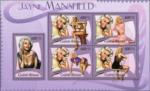 Jayne Mansfield Stamp American Actress Singer S/S MNH #5788-5792 Cover
