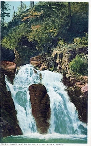 Postal de T. Joe River Idaho Swift Water Falls - Imagen 1 de 2