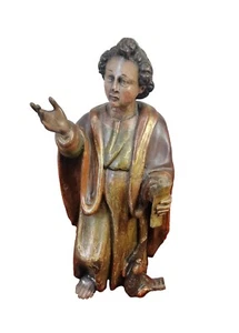 SAINT JEAN ÉVANGÉLISTE - APÔTRE. BAROQUE. BOIS POLYCHROME. ESPAGNE. XVI – XVII - Picture 1 of 7