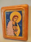Saint Lazaros Lazo Greek Orthodox Byzantine Rose Gold Christian Icon On Wood