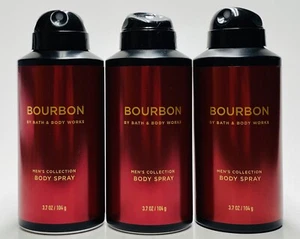 3 Bath & Body Works BOURBON For Men Deodorizing Body Spray (3.7 oz) - Picture 1 of 1