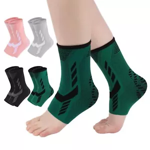 Ankle Support for Women & Men 1 Pair Ankle Compression Sleeve for Sports Bask... - Picture 1 of 5