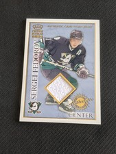2003-04 PACIFIC CROWN ROYALE SERGEI FEDOROV #1 #ed 233/630 GAME WORN JERSEY