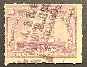 Travelstamps: 1898 US Stamps Scott #R167 “Battleships “ Used NG Handstamped - Picture 1 of 5