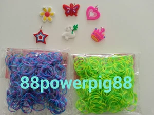 1800 colores mixtos 2 estilos bandas de goma telar B y 48 clips y 6 dijes S vendedor de EE. UU. - Imagen 1 de 1