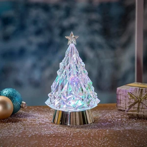 Season to Sparkle LED Table Decor Christmas Tree Color Changing Acrylic, 8.5"H - Picture 1 of 4