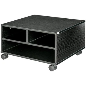 HOMCOM Mobile Porta Stampante a 2 Ripiani in Legno con Ruote 47x40x22.5cm Nero - Foto 1 di 10