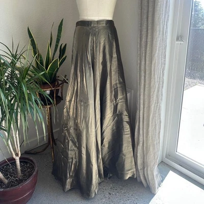 JS Collections Women’s 12 Skirt Gold Full Length Vintage Skirt. - Image 1 of 3