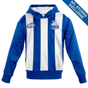 North Melbourne Youth Long-Sleeved Guernsey Hoody - Picture 1 of 6