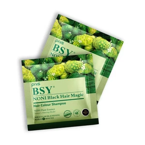 BSY Noni Black Hair Magic Haarfarbe Shampoo je 12 ml Packung mit 20 Beuteln - Bild 1 von 4