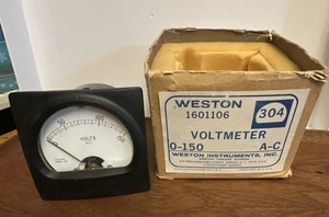 Weston Vintage Voltmeter. 0-150 A-C 1601106 NOS OPEN BOX. Made In USA - Picture 1 of 7