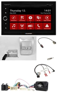 Blaupunkt Lenkrad DVD Bluetooth DAB 2DIN USB Autoradio für Dacia ab 2012 hellsil - Bild 1 von 12