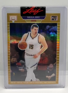 2023 Nikola Jokic LEAF Pro Set Gold Card /199 Refractor Limited Serial Numbered - Picture 1 of 3
