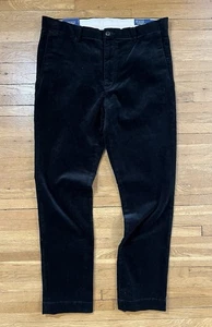 NWT Polo Ralph Lauren Pants Men’s 35x32 Black Corduroy Classic Fit Preppy Pony - Picture 1 of 7