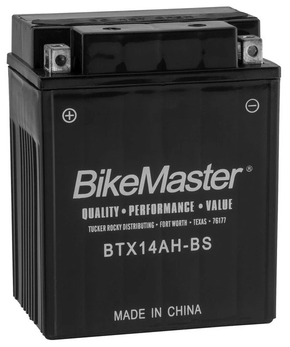 BikeMaster High Perf. Maint. Free Battery BTX14AH-BS #BTX14AH-BS for Motorcycle - Imagem 1 de 1
