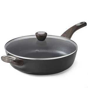 Nonstick Frying Pan Skillet with Lid, 12 Inch Large Deep Frying Pan, 5 Qt Non... - Picture 1 of 8