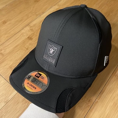 Бейсболка New Era 9СОРОК M-Crown Las Vegas Raiders боковая линия NFL 25 черная ХОРОШАЯ - Изображение 1 из 4