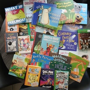 Huge Bulk Lot of 32 Children's Books Inclusive Educational Pre Kindergarten-6th - Foto 1 di 8