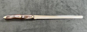 CUTCO 1724 JG 9 3/4" Serrated Bread Knife - Brown Handle EXCELLENT SHAPE - Picture 1 of 4