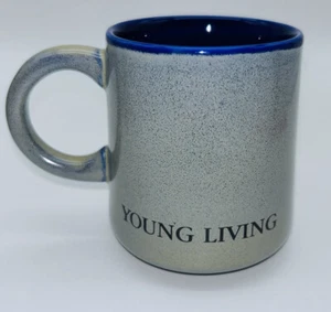 Young Living Essential Oils Coffee Mug Tea Cup Ceramic Blue Gray Exclusive - Picture 1 of 6