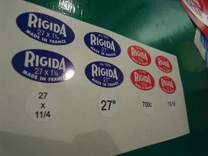 Vintage RIGIDA rim decals. Choice from 4 types. New artwork from our samples - Picture 1 of 2