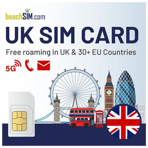 Wielka Brytania UK Anglia Prepaid karta SIM na 1 miesiąc 10 GB lub 60 GB - Zdjęcie 1 z 1