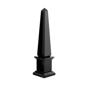 Obelisk Classic IN Marble Black Belgium Sculpture Italian Design Home Decor H - Picture 1 of 2