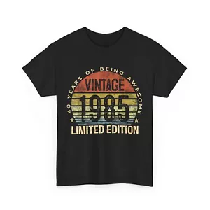 Vintage 1985 Limited Edition 40-Year-Old Gifts 40th Birthday T-Shirt - Picture 1 of 7