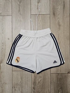 REAL MADRID 2000 2001 FOOTBALL SHORTS SOCCER SHORTS VINTAGE S/XS ADIDAS - Picture 1 of 12