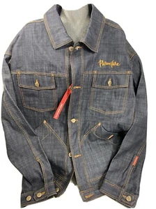 Platinum FUBU blue denim Jacket Sz XL Fat Albert Hip-Hop Rare vintage -NWT - Picture 1 of 10