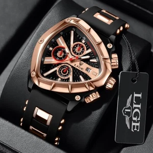Luxury Men Watch Quartz Sport Analog Date Chronograph 3ATM Waterproof Wristwatch - Picture 1 of 16