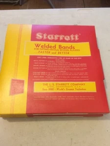 2 VINTAGE NEW OLD STOCK STARRETT WELDED BANDS 7' 9"L 3/4" WIDE 3 TEETH - Picture 1 of 12