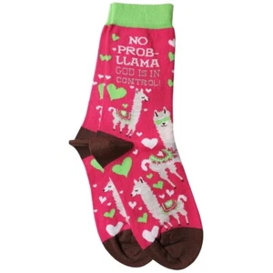 God Is In Control No Prob-LLama Neuheit christlicher Glaube Socken - Bild 1 von 1