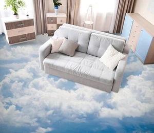 3D White Cloud SKE1090 Floor Wall Paper Wall Print Decal Wall Deco Bea - Picture 1 of 5