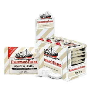 24 x Fisherman's Friend Honey & Lemon sugar free Extra Strong Menthol Lozenges - Picture 1 of 1
