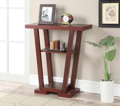 Convenience Concepts Newport V Console Table in Living Room Mahogany - Image 1 of 4