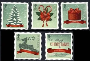 GIBRALTAR 2015 NAVIDAD SC#1534-38 sin montar o nunca montada ** CV $8,50/FV£2,76 - Imagen 1 de 2
