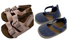 Lot (2) Old Navy Wonder Nation 0-3 mois/taille 2 sandales chaussures bleu rose dd