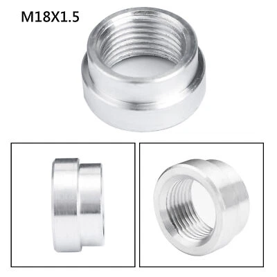 Silver M18X1.5 Female Aluminum Weld On Fitting Bung H7 - Immagine 1 di 4
