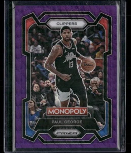 Panini Prizm Monopoly #39 Paul George púrpura Los Angeles Clippers 2023-24 - Imagen 1 de 2
