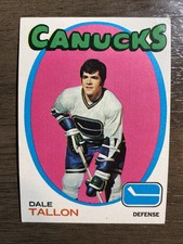 1971-72 Topps Hockey #95 Dale Tallon Rookie Card Vancouver Canucks RC