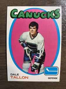 1971-72 Topps Hockey #95 Dale Tallon Rookie Card Vancouver Canucks RC