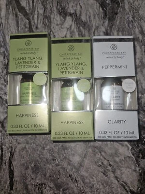 Эфирное масло Chesapeake Bay Happiness иланг лаванда и мелкозернистый перец 0,33 унции - Изображение 1 из 2