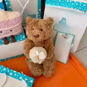 Jelly Cat Cute Bear Doll Plush Toy Fun Doll Valentine's Day Birthday Gift - Picture 1 of 10