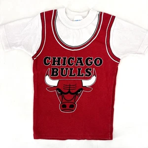 Vintage Michael Jordan Jersey Shirt Kids 8 Red 90S Chicago Bulls NBA Basketball - Picture 1 of 7