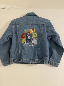 Vintage Universal Studios Dr Seuss Embroidered Denim Jacket 1990s - Picture 1 of 5