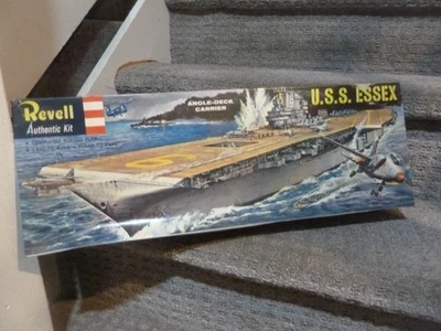 REVELL U.S.S. ESSEX ANGLE DECK AIRCRAFT CARRIER MODEL KIT H-353 BRAND NEW RARE - Image 1 of 4