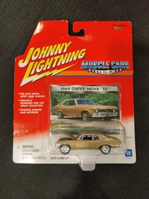 Chevrolet de colección 2001 Johnny Lightning 1969 Chevy Nova SS Gold Muscle Cars EE. UU. Foto 1 de 4